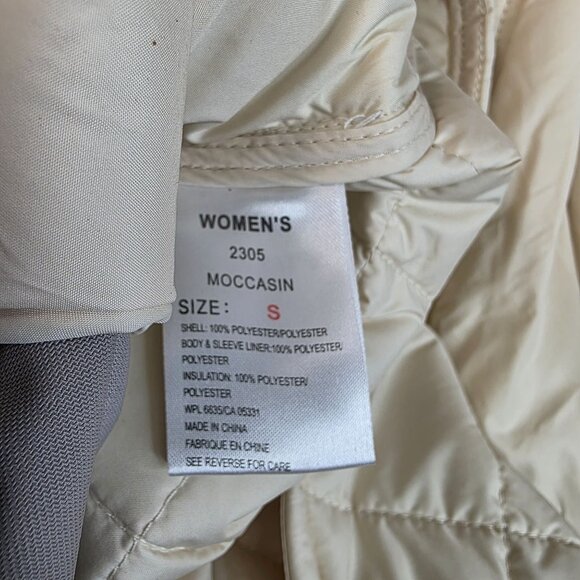 Woolrich Womens Insulated Quilted Shirt Jacket S Water Resistant Beige New Tags - Picture 10 of 14